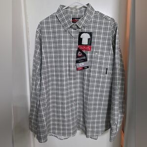 Bulwark Womens FR Flex Knit Plaid Uniform Button Down Shirt